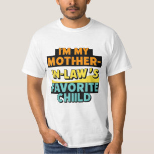 Camiseta Sou a minha mãe favorita, pai engraçado infantil