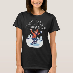 Camiseta Sou a Ninja da bola de neve para garotas engraçada