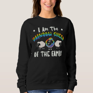 Camiseta Sou A Ovelha Arco-Íris Do Orgulho Lgbt Da Minha Fa