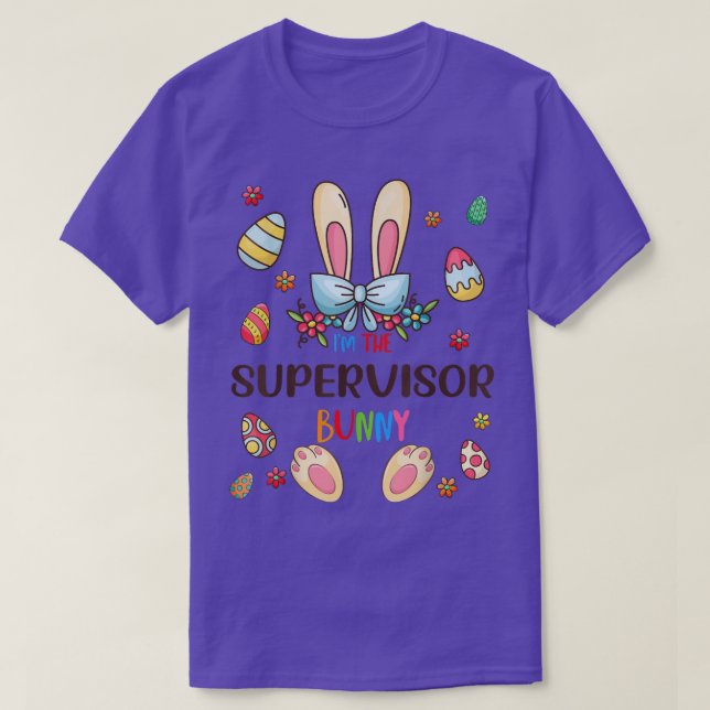 Camiseta Sou a Páscoa do Supervisor Bunny Day Matching Fami (Frente do Design)