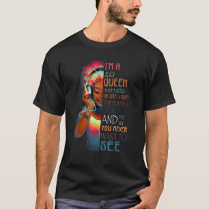 Camiseta Sou a Rainha de julho, tenho 3 lados e aniversário