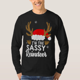 Camiseta Sou a Sassy Reindeer da Família de Pijamas de Nata
