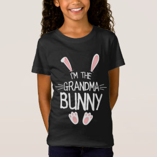 Camiseta Sou a vovó Bunny Gift Bonitinho Correspondente Fam