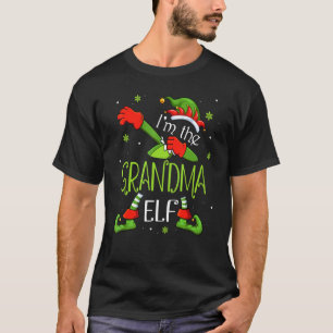 Camiseta Sou a vovó Elf Dabbing Santa Claus Xmas Famil