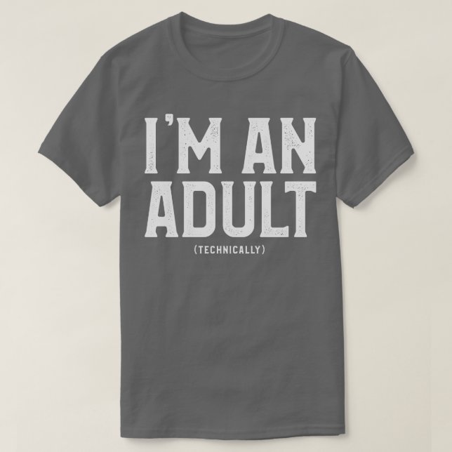 Camiseta Sou Adulto Tecnicamente 18º Aniversário (Frente do Design)