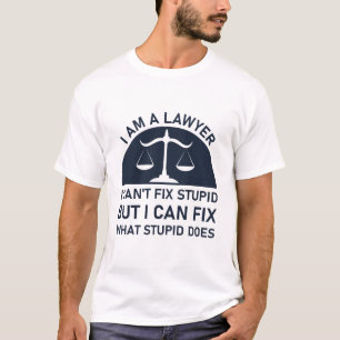 Camiseta Sou advogado, não posso consertar estúpido, mas