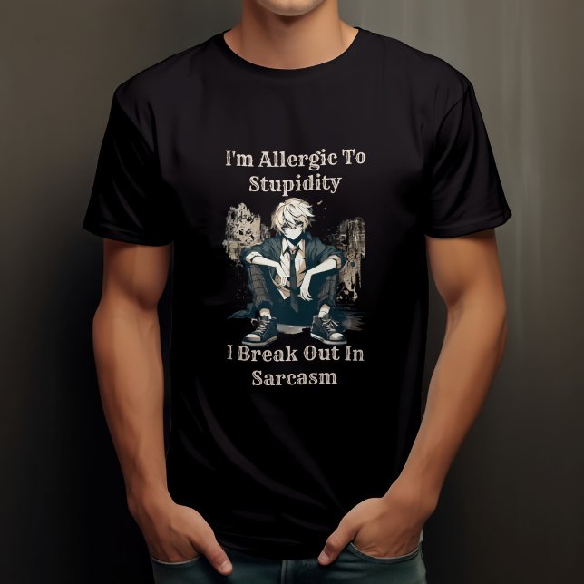 Camiseta Sou Alérgico à Estupidez e Dou Sarcasmo (Criador carregado)