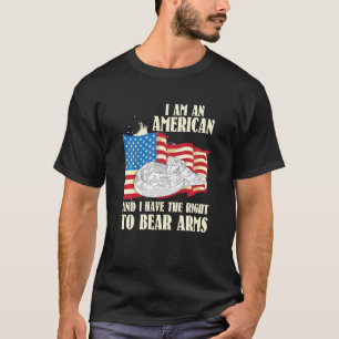 Camiseta Sou Americano E Tenho O Direito De Usar Armas