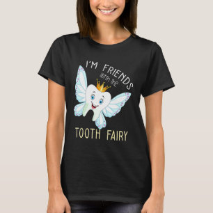 Camiseta Sou Amigo da Fada Dente Engraçada Pediatria De