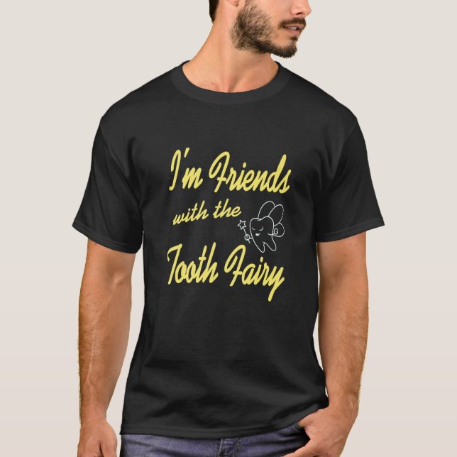 Camiseta Sou Amigo do Dentista de Fada dos Dentes Presente (Frente)