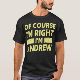 Camiseta Sou Andrew Funny Andrew Nome