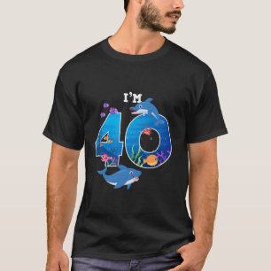 Camiseta Sou aniversário de 40 anos Fish Animal Sea Whale 4