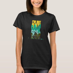 Camiseta Sou anti estúpido, não antissocial, mente, cérebro
