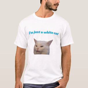 Camiseta Sou apenas um meme de gato branco