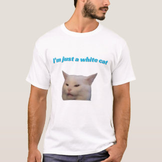 Camiseta Sou apenas um meme de gato branco
