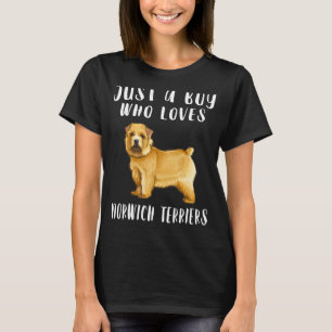 Camiseta Sou Apenas Um Menino Que Ama O Cachorro Norwich Te