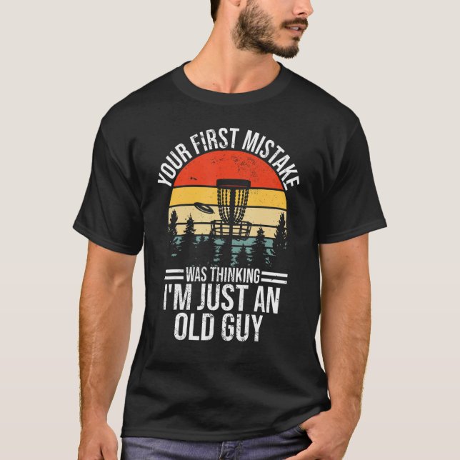 Camiseta Sou apenas um velho golfe de cara retrô (Frente)