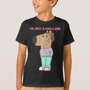 Camiseta Sou apenas uma garota chill Meme Engraçado 4