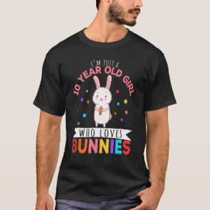 Camiseta Sou apenas uma garota de 10 anos que ama coelho