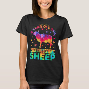 Camiseta Sou apenas uma garota de 3 anos que ama ovelha