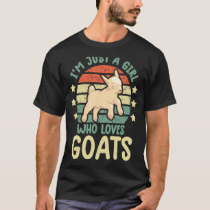 Camiseta sou apenas uma garota que ama fazenda de cabra