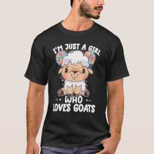 Camiseta sou apenas uma garota que ama fazenda de cabra