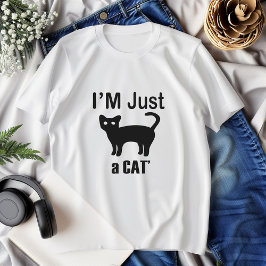 Camiseta Sou apenas uma gata louca de gatos, presentes Tshi