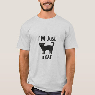 Camiseta Sou apenas uma gata louca de gatos, presentes Tshi