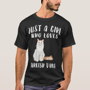 Camiseta Sou Apenas Uma Menina Que Ama O Gato Dos Vans Turc