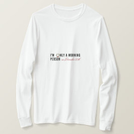 Camiseta Sou apenas uma pessoa da manhã em Dec 25 Funny Gif