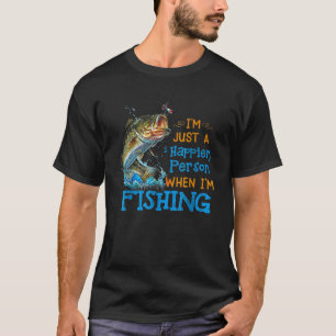 Camiseta Sou apenas uma pessoa mais feliz quando estou pesc