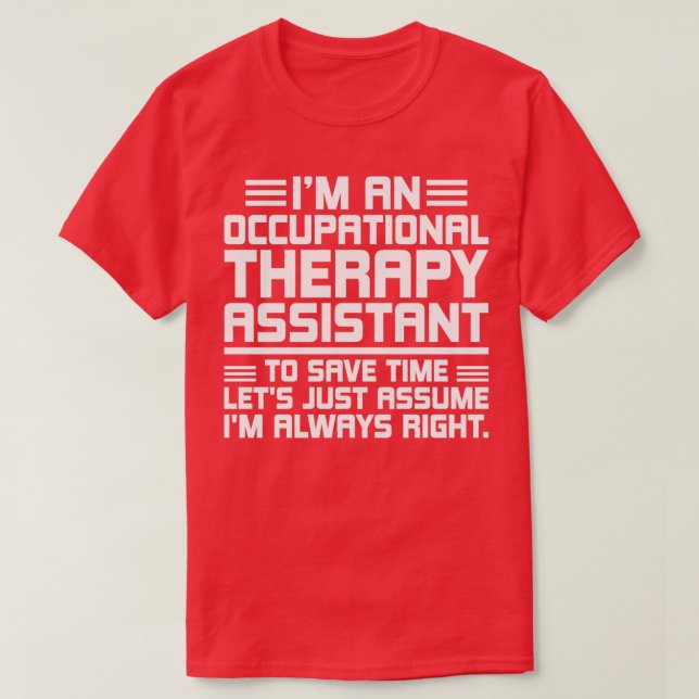 Camiseta Sou assistente de terapia ocupacional para economi (Frente do Design)