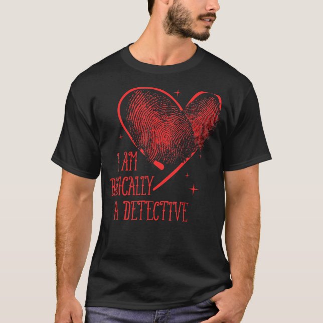 Camiseta Sou, basicamente, um Detetive Docu Crime (Frente)