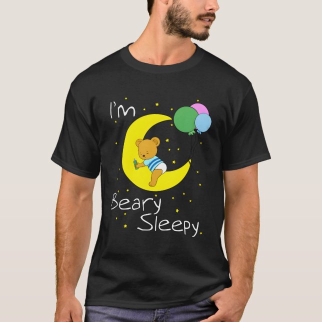 Camiseta Sou Beary Sleepy Abdl Fralda Bear Dormindo Na Lua (Frente)