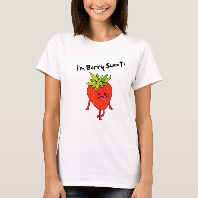 Camiseta Sou Berry Sweet! - Arma de Fruta Engraçado (Frente)