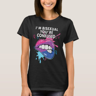 Camiseta Sou Bissexual Você Está Confuso Bissexual Bissexua