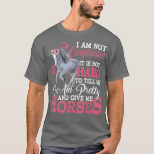 Camiseta Sou Bonito e dou-me Cavalos Engraçados Cavalo Flor