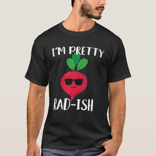 Camiseta Sou Bonito Rad Ish Funny Legal Radiche Comida Pun  (Frente)