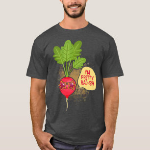 Camiseta Sou Bonito RadIsh, vegetariano engraçado, Radish