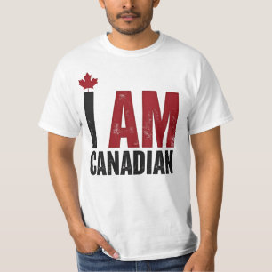 Camiseta Sou canadense - Declaração Patriótica e Folha de M