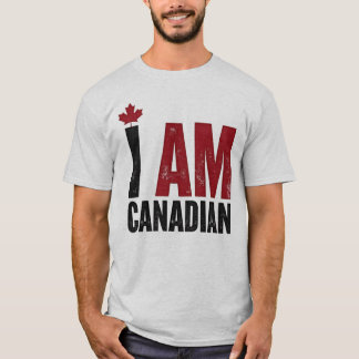 Camiseta Sou canadense - Declaração Patriótica e Folha de M