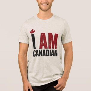 Camiseta Sou canadense - Declaração Patriótica e Folha de M