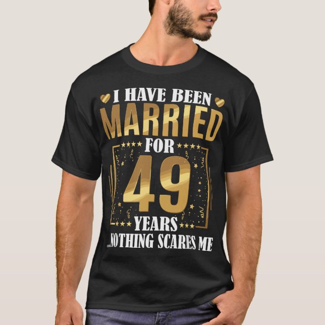Camiseta Sou Casado Há 49 Anos - 49º Casamento E (Frente)