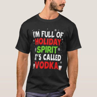 Camiseta Sou Cheio do Espírito de Férias Chamado Vodka Nata