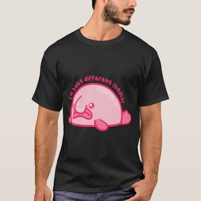 Camiseta Sou construído de forma diferente (ruim) peixe-blo (Frente)