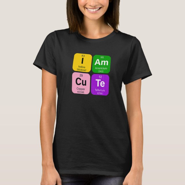 Camiseta Sou corajoso com Mesa periódica de elementos gráfi (Frente)
