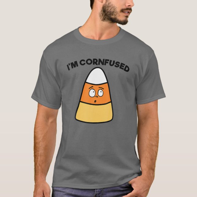Camiseta Sou Cornfused Candy Corn Cute Kawaii Kids Adultos  (Frente)