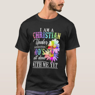Camiseta Sou Cristão Sob Deuses De Construção Religiosa