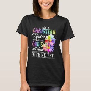 Camiseta Sou Cristão Sob Deuses De Construção Religiosa