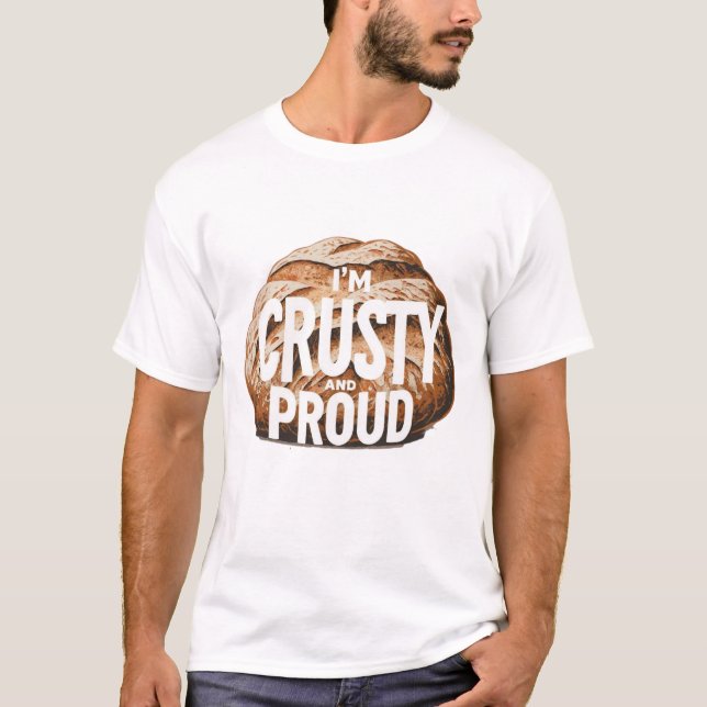 Camiseta Sou crocante e orgulhoso, eu faço pão (Frente)